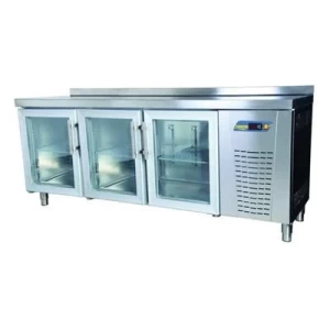 Ndustrio 3 Cam Kapılı Tezgah Tipi Buzdolabı Snack Seri TPS-63-GD 