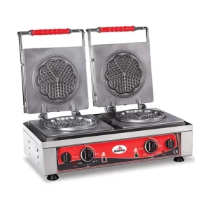 Atalay Elektrikli Waffle Makinası Çiftli Yonca Desenli AWMC-2402