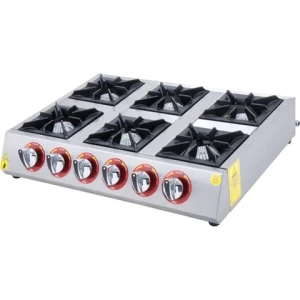 DRN 6 Lı Mini Ocak Set Üstü Gazlı ve Lpg Li 75x55x16 Cm DRNMO-6